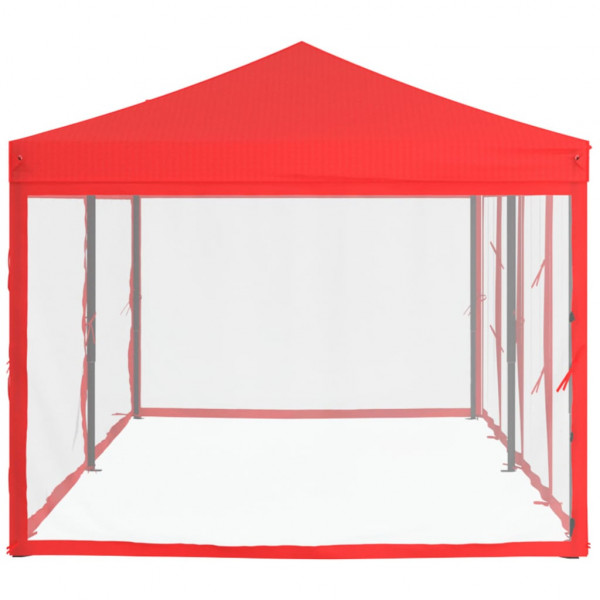 Tenda para festas dobrável com paredes laterais 3x6 m vermelho M 4