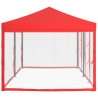 Carpa para fiestas plegable con paredes laterales rojo 3x6 m 4