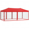 Carpa para fiestas plegable con paredes laterales rojo 3x6 m 5