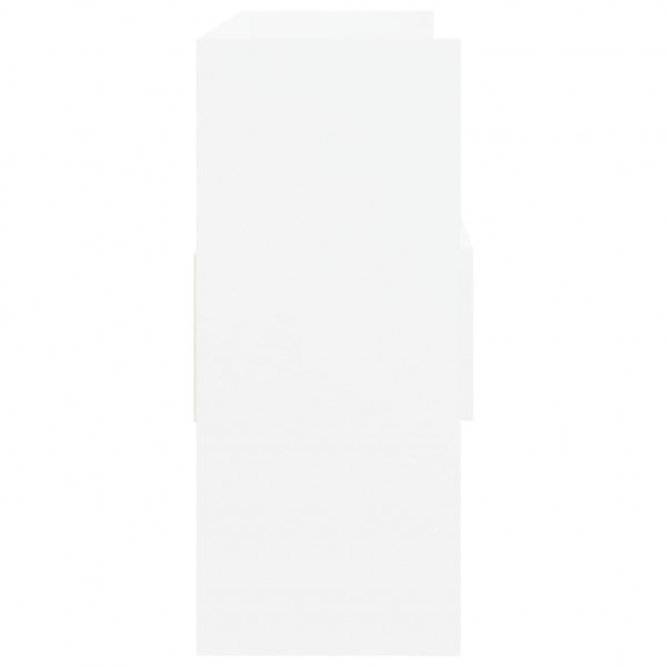 Aparador de madera contrachapada blanco 105x30x70 cm M 5