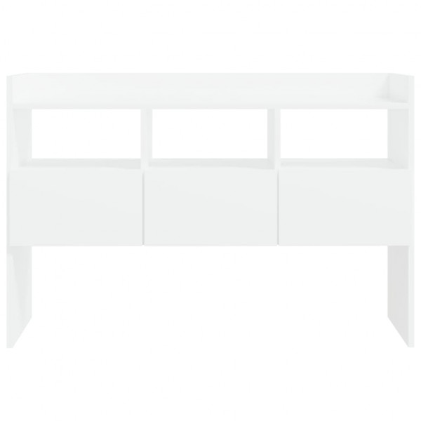 Aparador de madera contrachapada blanco 105x30x70 cm M 3