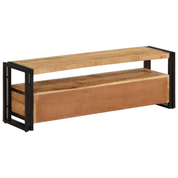 Mueble de TV madera maciza de mango 120x30x40 cm M 4
