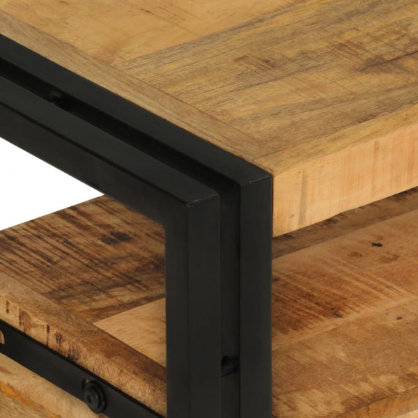 Mueble de TV madera maciza de mango 120x30x40 cm M 5