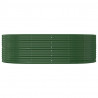 Canteiro elevado jardim 212x140x68 cm aço revestido a pó verde 3