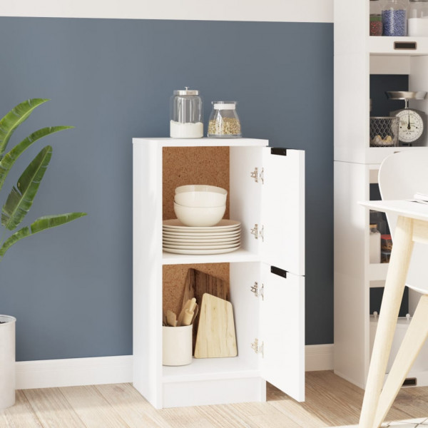Aparador de madera contrachapada blanco 30x30x70 cm M 3