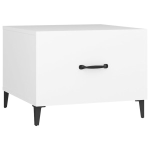 Mesa de centro com pernas de metal 50x50x40 cm branco H