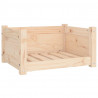 Cama para perros madera maciza de pino 55.5x45.5x28 cm 2
