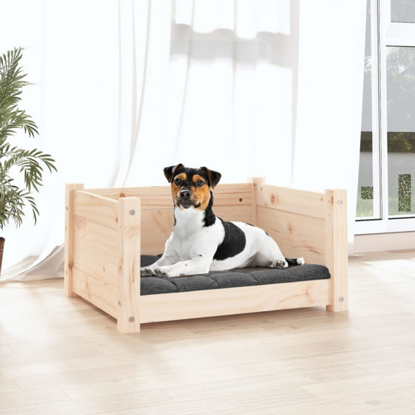 Cama para perros madera maciza de pino 55.5x45.5x28 cm M 3