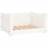Cama para perros madera maciza de pino blanco 55.5x45.5x28 cm 2
