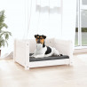 Cama para perros madera maciza de pino blanco 55.5x45.5x28 cm 3