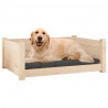 Cama para perros madera maciza de pino 75.5x55.5x28 cm 4