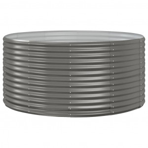 Jardinera acero con recubrimiento en polvo gris 140x140x68 cm H