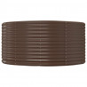 Canteiro elevado jardim 140x140x68 aço revestido a pó castanho 3