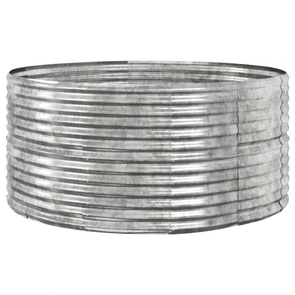 Jardinera arriate acero recubrimiento polvo plata 140x140x68 cm M 2