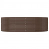 Canteiro elevado jardim 212x140x68 aço revestido a pó castanho 3
