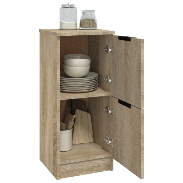 Aparadores 2 uds madera contrachapada roble Sonoma 30x30x70 cm M 4