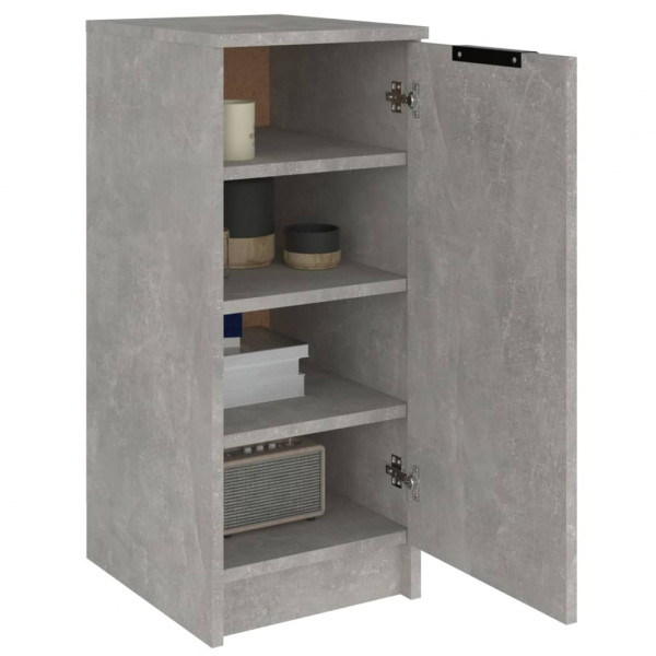 Mueble zapatero madera contrachapada gris hormigón 30x35x70 cm M 4