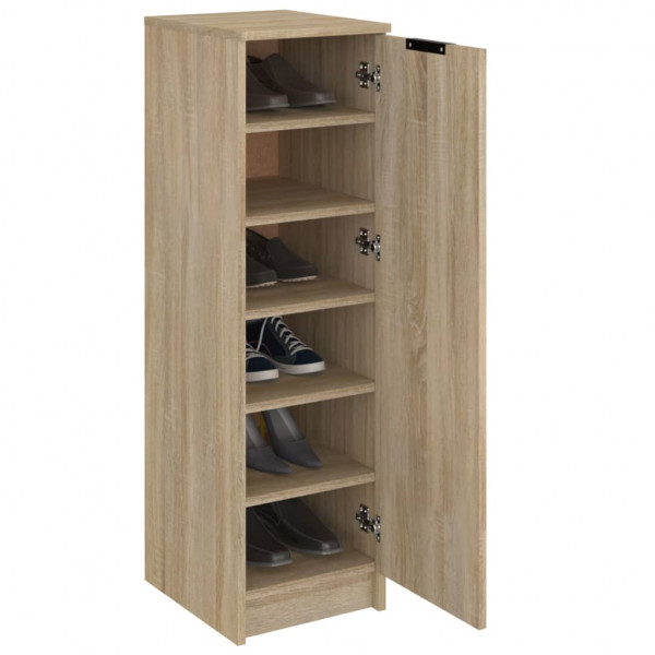 Mueble zapatero madera contrachapada roble Sonoma 30x35x100 cm M 4