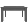 Mesa de centro 55x55x30 cm madeira de pinho maciça cinzento 4