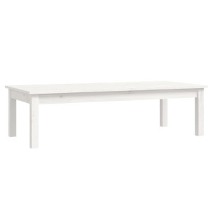 Mesa de centro de madeira maciça de pinho branco 110x50x30 cm H