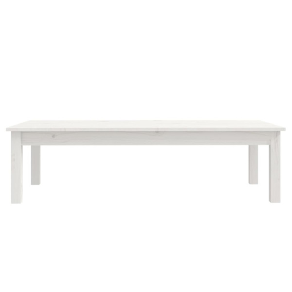 Mesa de centro de madeira maciça de pinho branco 110x50x30 cm M 3