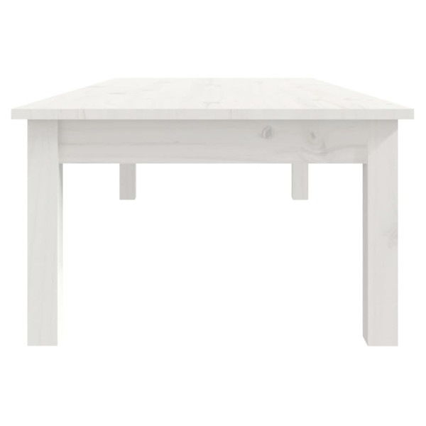 Mesa de centro de madeira maciça de pinho branco 110x50x30 cm M 4