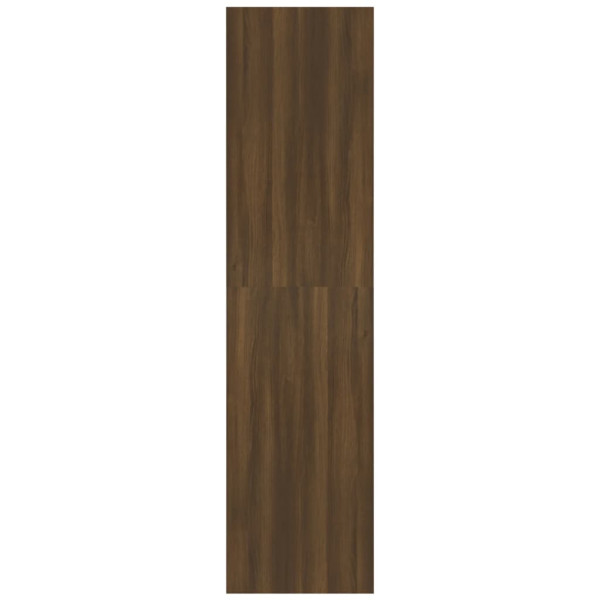 Armario madera contrachapada marrón roble 100x50x200 cm M 5