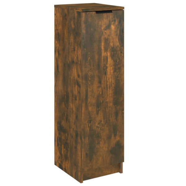 Mueble zapatero madera contrachapada roble ahumado 30x35x100 cm M 2