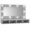 Mueble con espejo y LED color gris Sonoma 90x31.5x62 cm 2