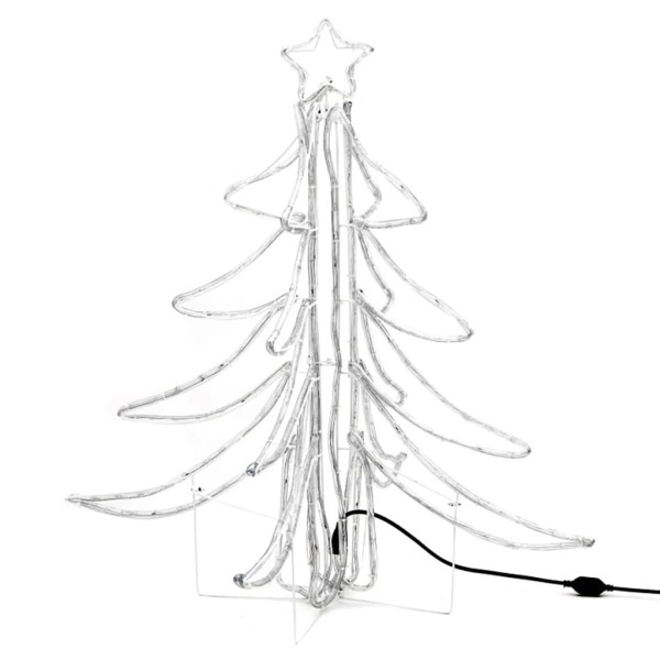 Figura árvore de Natal dobrável 3 pzas branco quente 87x87x93 cm M 3