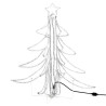 Figura árvore de Natal dobrável 3 pzas branco quente 87x87x93 cm 3