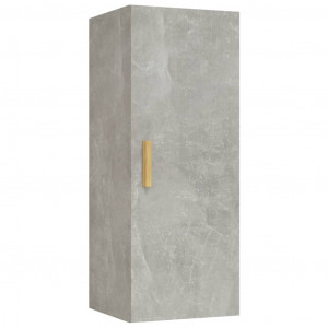 Armario de pared contrachapada gris hormigón 34.5x34x90 cm H