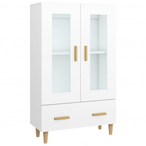 Aparador de madera contrachapada blanco 70x31x115 cm H