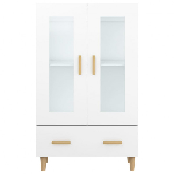 Aparador de madera contrachapada blanco 70x31x115 cm M 5