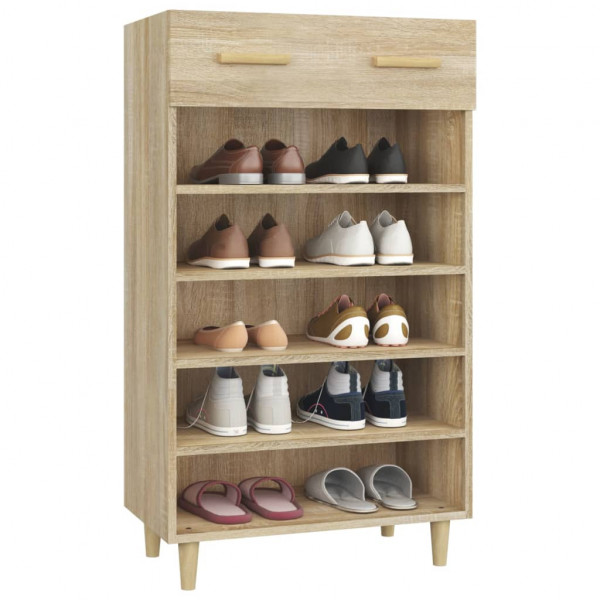 Mueble zapatero madera contrachapada color roble 60x35x105 cm M 4
