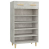 Mueble zapatero madera contrachapada gris hormigón 60x35x105 cm 2