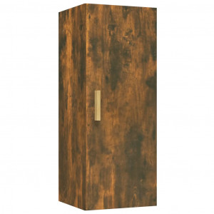 Armario de pared contrachapada roble ahumado 34.5x34x90 cm H