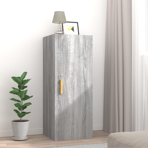 Armario de pared madera contrachapada gris Sonoma 34.5x34x90 cm D