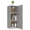Armario de pared madera contrachapada gris Sonoma 34.5x34x90 cm 4