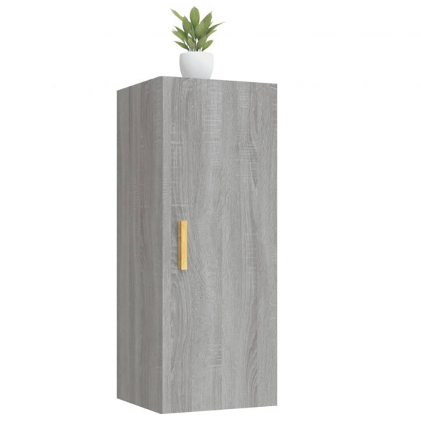 Armario de pared madera contrachapada gris Sonoma 34.5x34x90 cm M 5