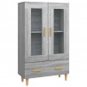Aparador alto de madera contrachapada gris Sonoma 70x31x115 cm 2