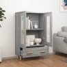 Aparador alto de madera contrachapada gris Sonoma 70x31x115 cm 3