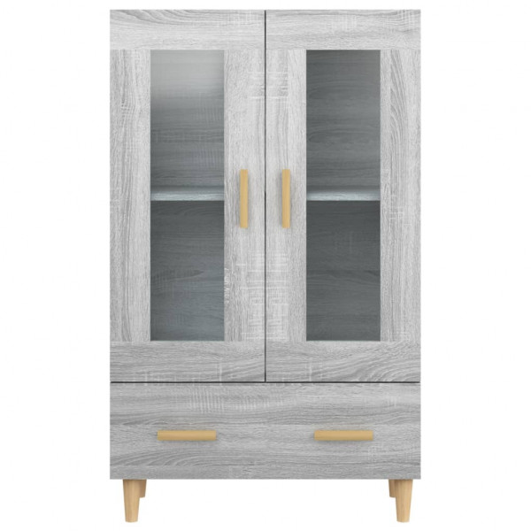 Aparador alto de madera contrachapada gris Sonoma 70x31x115 cm M 5