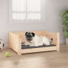 Cama para perros madera maciza de pino 65.5x50.5x28 cm 1