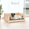Cama para cães 65.5x50.5x28 cm madeira de pinho maciça 3