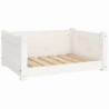 Cama para perros madera maciza de pino blanco 65.5x50.5x28 cm 2