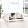 Cama para perros madera maciza de pino blanco 65.5x50.5x28 cm 3
