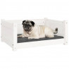 Cama para perros madera maciza de pino blanco 65.5x50.5x28 cm 4