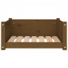 Cama para perros madera maciza pino marrón miel 65.5x50.5x28 cm 5