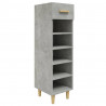 Mueble zapatero madera contrachapada gris hormigón 30x35x105 cm 2